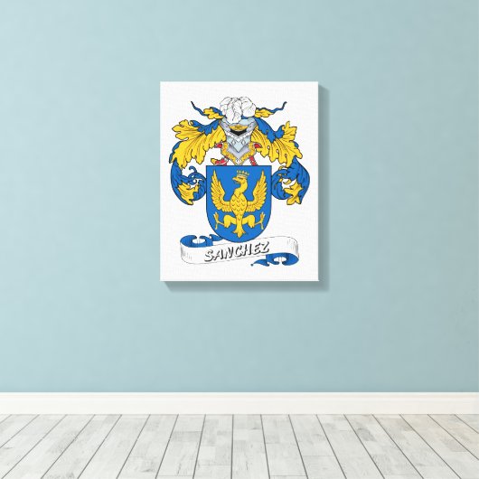 Sanchez Family Crest Canvas Afdruk (Insitu (Houten vloer))