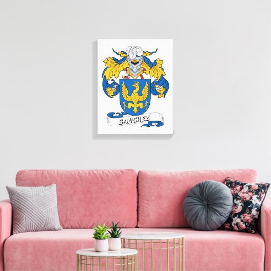 Sanchez Family Crest Canvas Afdruk (Insitu (Woonkamer))
