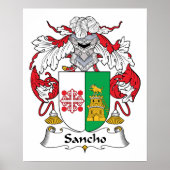 Sancho Family Crest Poster (Voorkant)