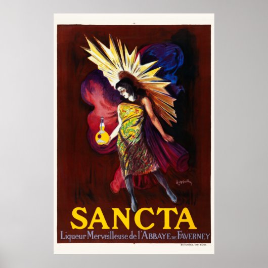 Sancta Liqueur France Vintage Poster 1925 (Voorkant)