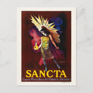 Sancta Liqueur France Vintage Poster 1925 Briefkaart