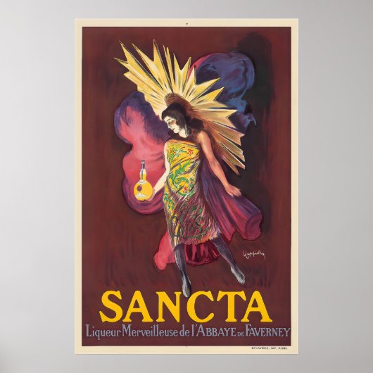 Sancta Liqueur Merveilleuse uit Faverney Abdij Poster (Voorkant)