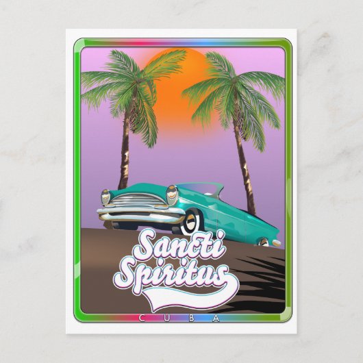 Sancti Spiritus Cuba reisposter. Briefkaart (Voorkant)