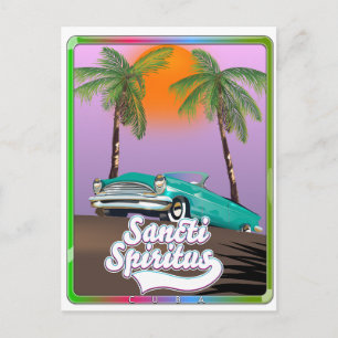 Sancti Spiritus Cuba reisposter. Feestdagenkaart