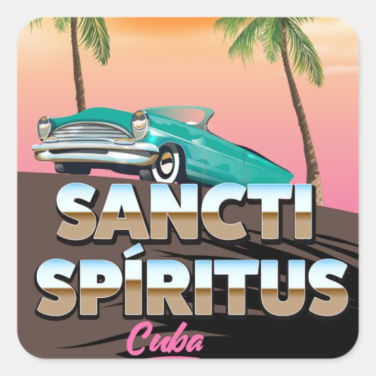 Sancti Spíritus Cuba Vierkante Sticker (Voorkant)