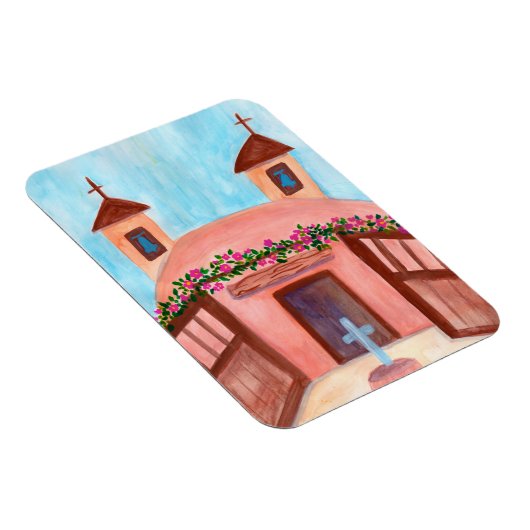 Sanctuario de Chimayo Waterverf New Mexico Magneet (Rechterzijde)