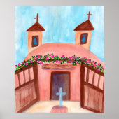 Sanctuario de Chimayo Waterverf New Mexico Poster (Voorkant)
