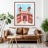 Sanctuario de Chimayo Waterverf New Mexico Poster