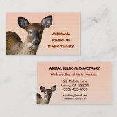 Sanctuarium inzake redding van dieren visitekaartje (Voorkant / Achterkant)