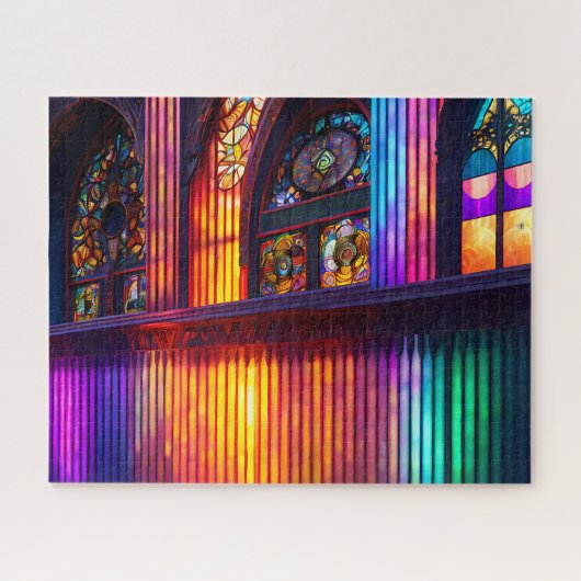 Sanctuarium | Rainbow Church Interior Legpuzzel (Horizontaal)