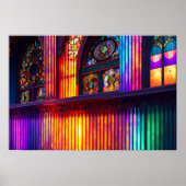 Sanctuarium | Rainbow Church Interior Poster (Voorkant)