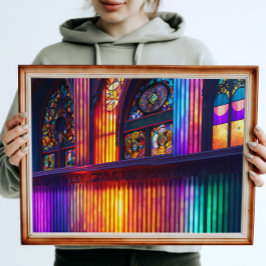 Sanctuarium | Rainbow Church Interior Poster