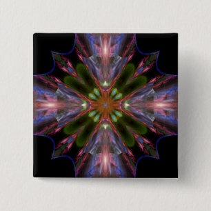 Sanctuary Cross Vierkante Button 5,1 Cm