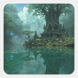 Sanctuary of the Living Tree Vierkante Sticker