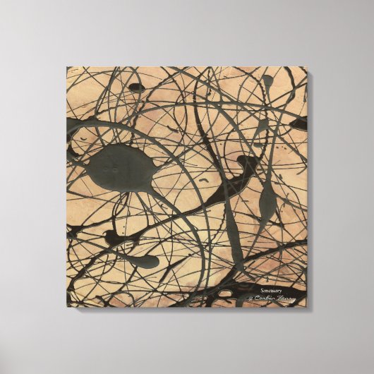 Sanctuary Pollock Geïnspireerde Abstract Canvas Afdruk (Voorkant)