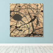 Sanctuary Pollock Geïnspireerde Abstract Canvas Afdruk (Insitu (Houten vloer))