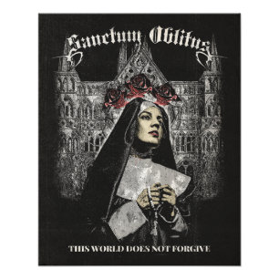 Sanctum Oblitus - Gotische streetwear ontwerp Foto Afdruk