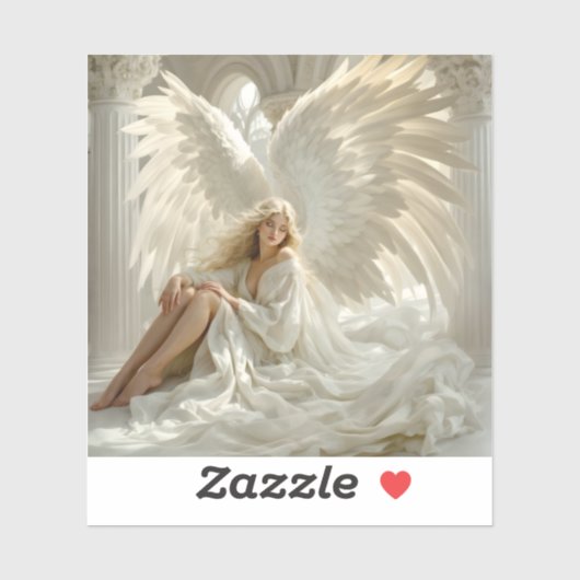 Sanctum of Wings: Engel in de Hallen van Licht Sticker (Vel)