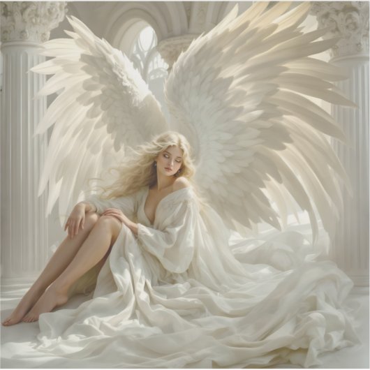 Sanctum of Wings: Engel in de Hallen van Licht Sticker (Voorkant)