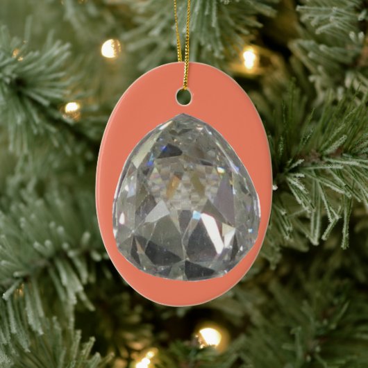 Sancy Diamond - Diamant Keramisch Ornament (Boom)