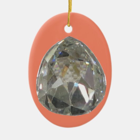 Sancy Diamond - Diamant Keramisch Ornament (Voorkant)