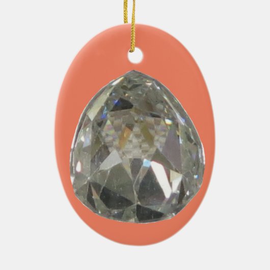 Sancy Diamond - Diamant Keramisch Ornament (Achterkant)