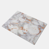 Sand Accents and White Abstract Pattern Deurmat (Schuin)