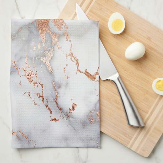 Sand Accents and White Abstract Pattern Theedoek (Quarter Fold)