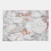 Sand Accents and White Abstract Pattern Theedoek (Horizontaal)