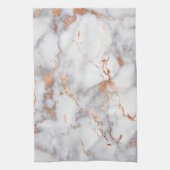 Sand Accents and White Abstract Pattern Theedoek (Verticaal)