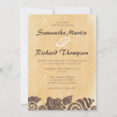 Sand and Seashells/Beach Wedding Invitation Kaart (Voorkant)