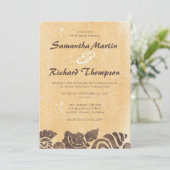 Sand and Seashells/Beach Wedding Invitation Kaart (Staand voorkant)