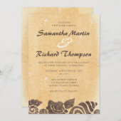 Sand and Seashells/Beach Wedding Invitation Kaart (Voorkant / Achterkant)