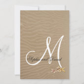 Sand and Starfishes Beach Wedding Invitation Kaart (Voorkant)