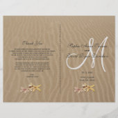 Sand and Starfishes Beach Wedding Program Flyer (Voorkant)