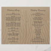 Sand and Starfishes Beach Wedding Program Flyer (Achterkant)