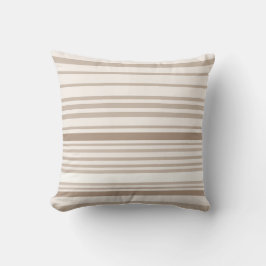  Sand and White Linen Stripes Kussen