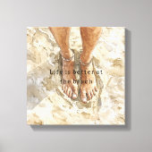 Sand Beach Barefoot Canvas Afdruk (Voorkant)