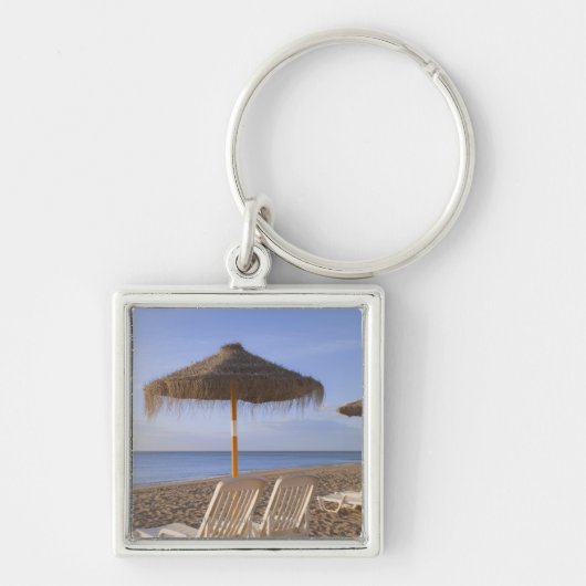 Sand Beach Chairs with Umbrella Sleutelhanger (Voorkant)