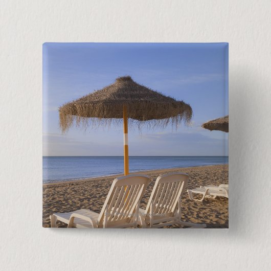 Sand Beach Chairs with Umbrella Vierkante Button 5,1 Cm (Voorkant)