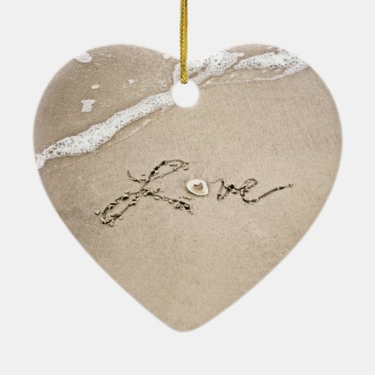 Sand Beach-kerstsieraad Keramisch Ornament (Achterkant)