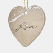 Sand Beach-kerstsieraad Keramisch Ornament (Links)