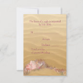 Sand Beach Seashells Beach Wedding RSVP (Voorkant)