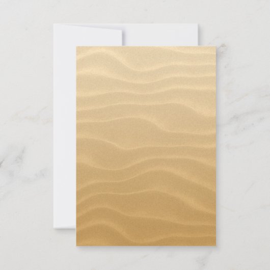 Sand Beach Seashells Beach Wedding RSVP (Achterkant)