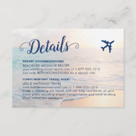 Sand Beach Wedding Details Accommodatie Reis Informatiekaartje