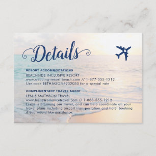 Sand Beach Wedding Details Accommodatie Reis Informatiekaartje