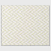 Sand Beige and White Large Chevron Pattern H Cadeaupapier (Vlak)