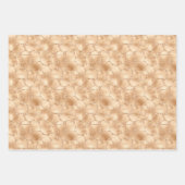 Sand Beige Gold Peach Glitter Giraffe Print Inpakpapier Vel (Voorkant 3)