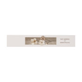 Sand Beige Hand Drawn Floral Botanical Wedding Uitnodigingen Wikkel (Vlak)