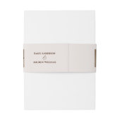 Sand Beige Hand Drawn Floral Botanical Wedding Uitnodigingen Wikkel (Achterkant Voorbeeld)